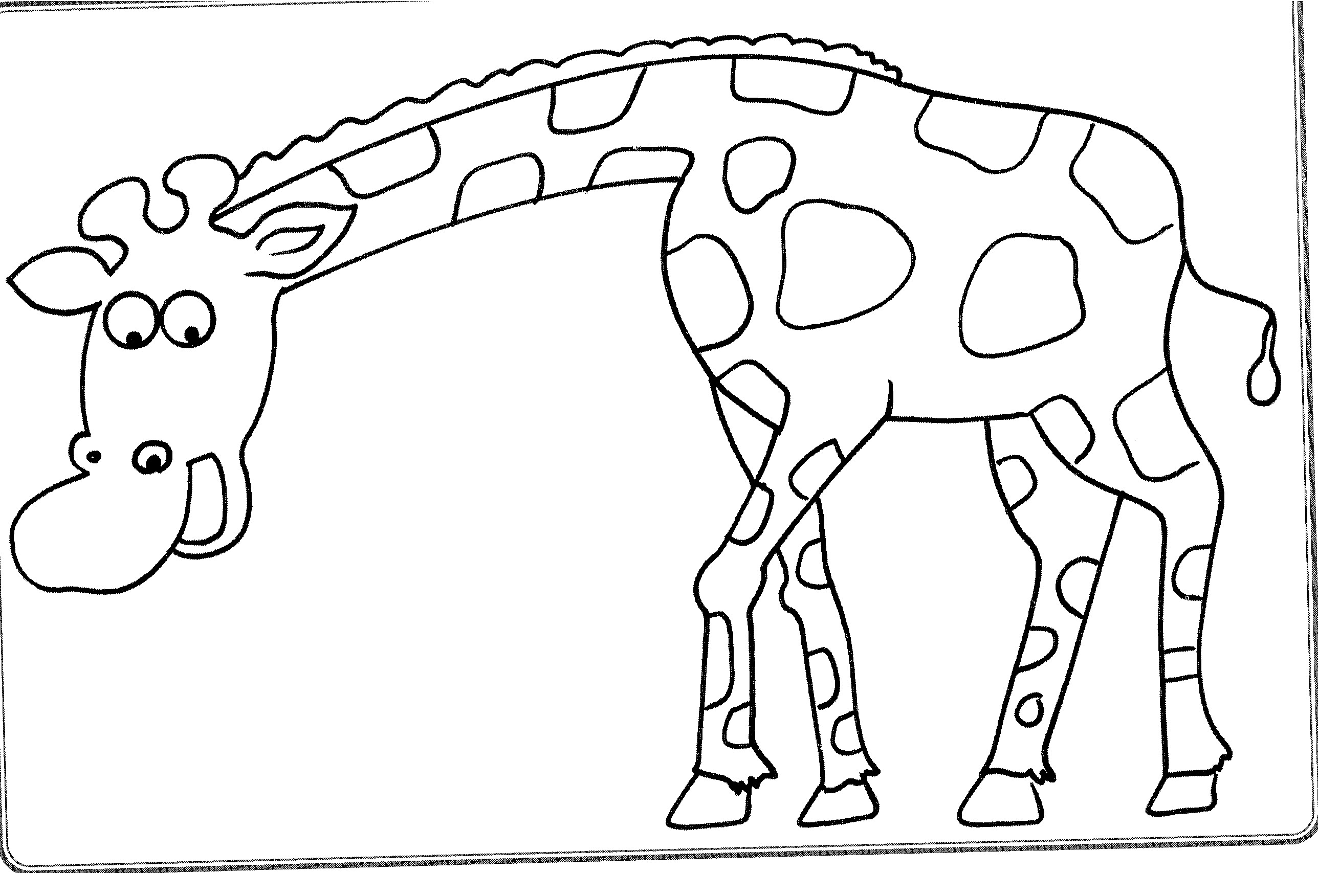 Kids Animal S Giraffeb392 Coloring Page