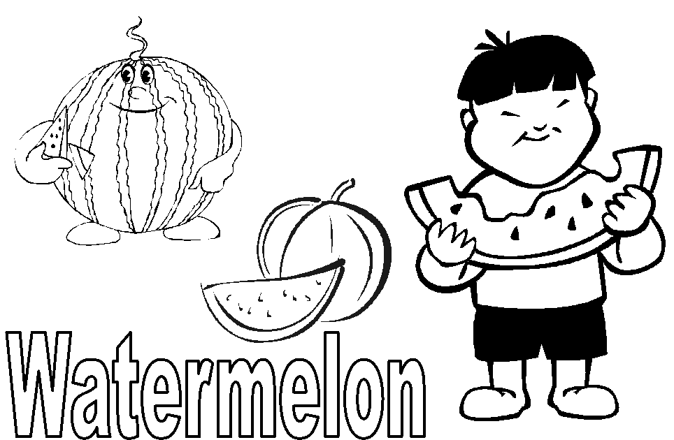 Kids Fruit S Watermelone6c7 Coloring Page