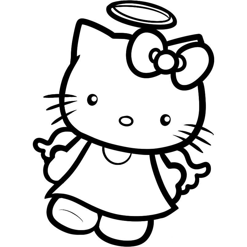 Kids Hello Kitty S Angel Coloring Page
