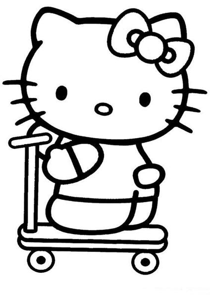 Kids Hello Kitty Coloring Page