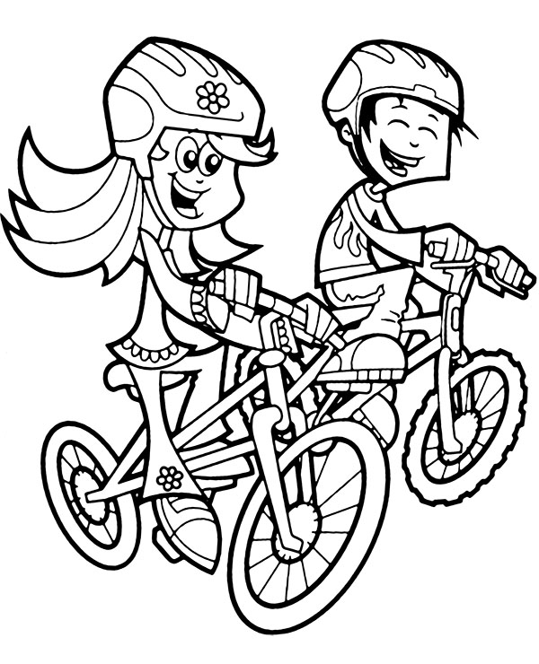 Kids Riding Bicycles