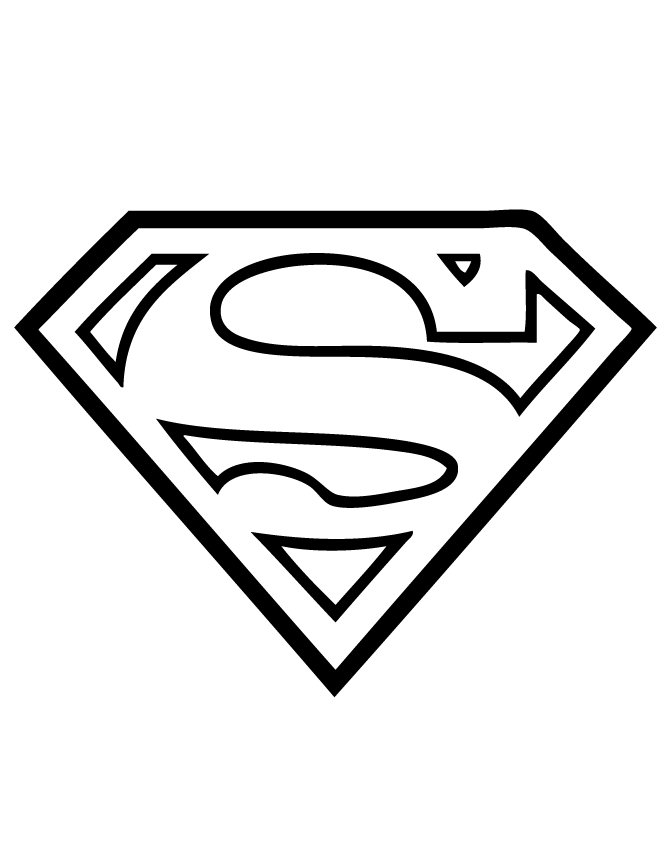 Kids Superman Logo S Free4362 Coloring Page