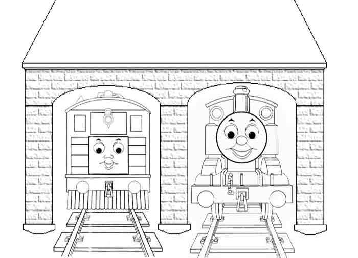 Kids Thomas The Train S Toby3e44 Coloring Page