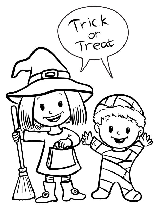 Kids with Trick or Treat