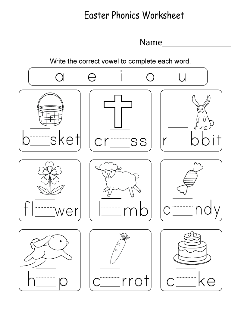Kindergarten Phonics Vowels 2
