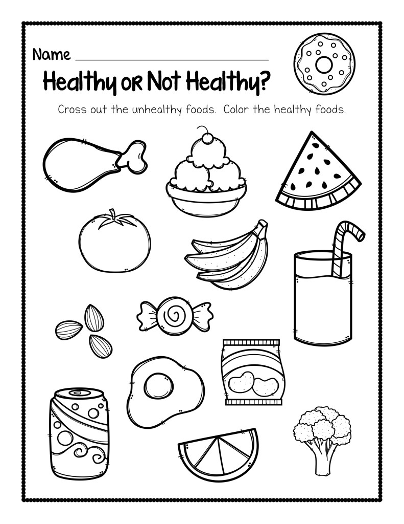 Kindergarten Worksheets Health