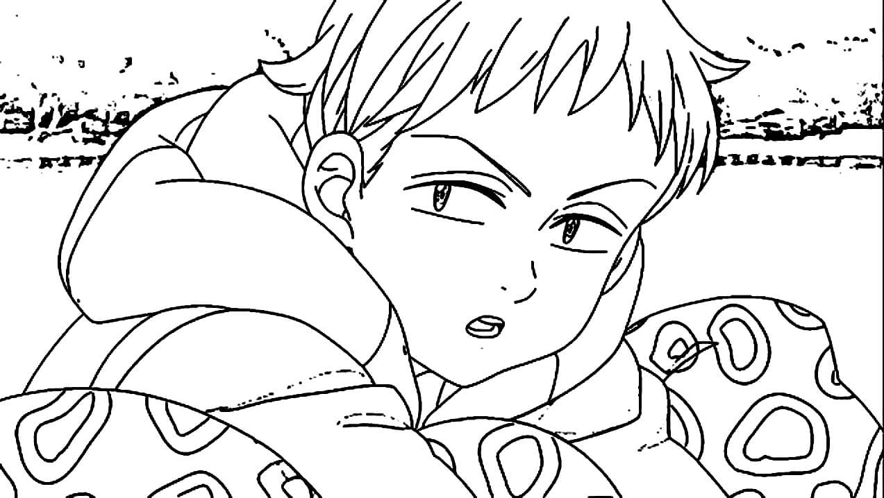 King from 20 Deadly Sins 20 Coloring Pages   Coloring Cool