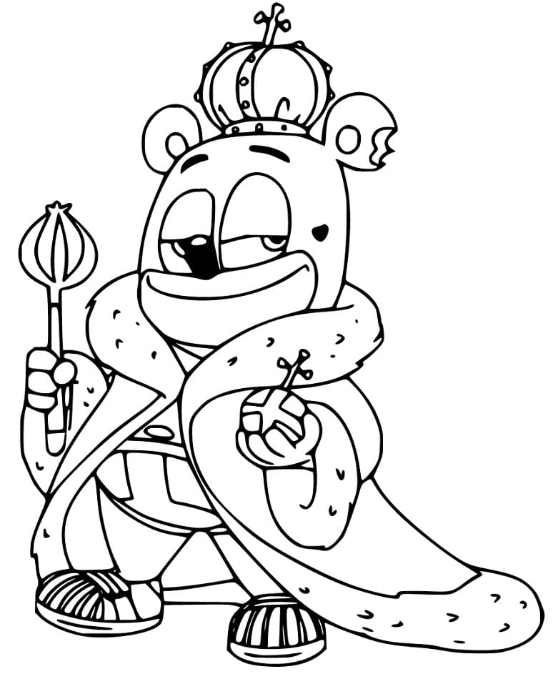 King Gummy Bear Coloring Page