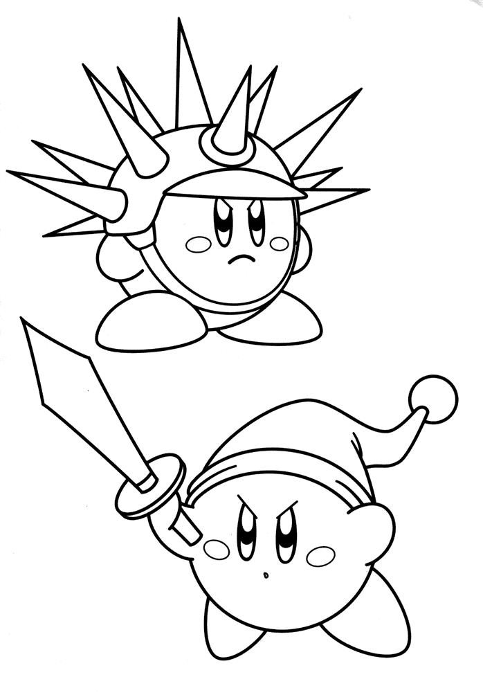 Kirby Game Coloring Page