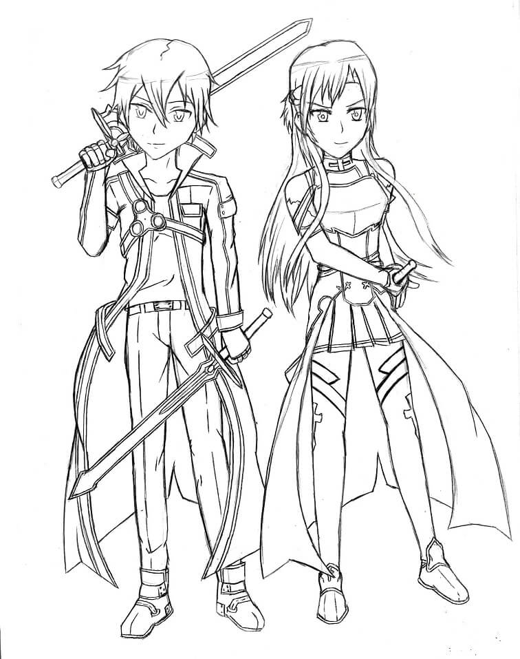 Kirito and Asuna from Sword Art Online