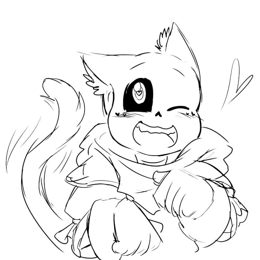 Kitty Sans Coloring Page