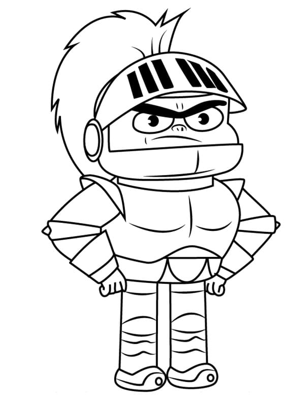 Knight Jesse from Looped Coloring Page