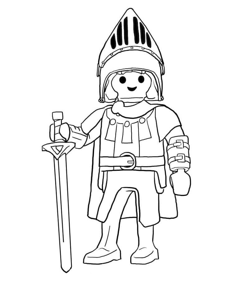 Knight Playmobil Coloring Page