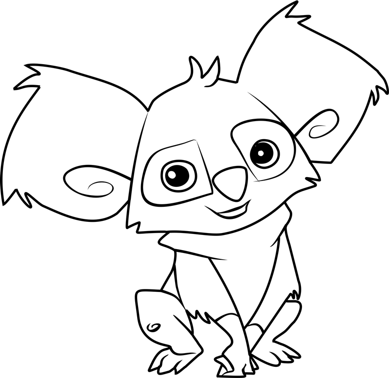 Koala Is Smiling Coloring Page