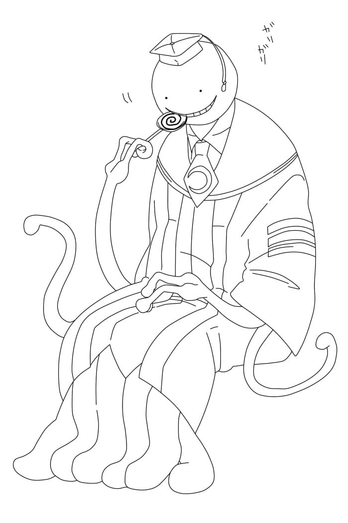 Koro Sensei from Assassination Classroom Coloring Page