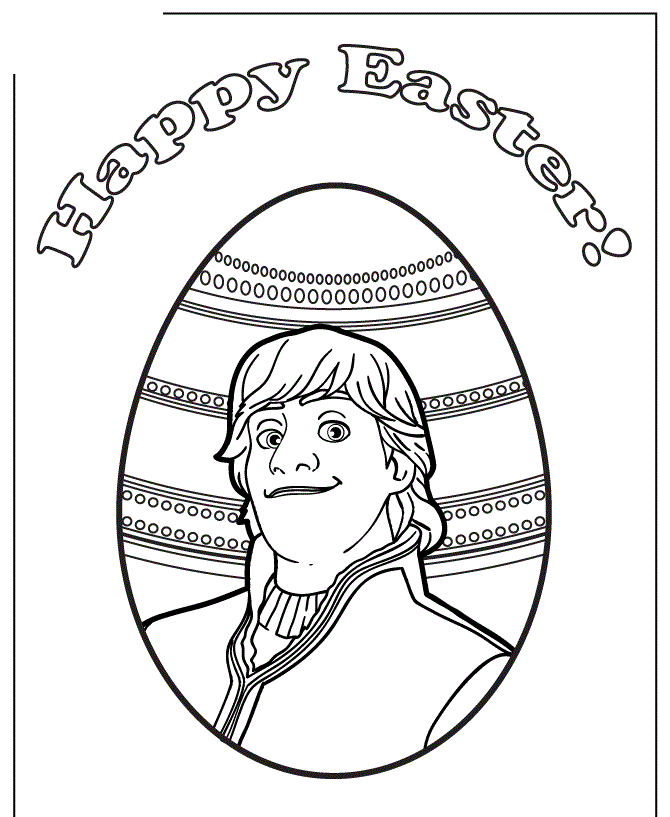 Kristoff Easter Colouring Page Coloring Page