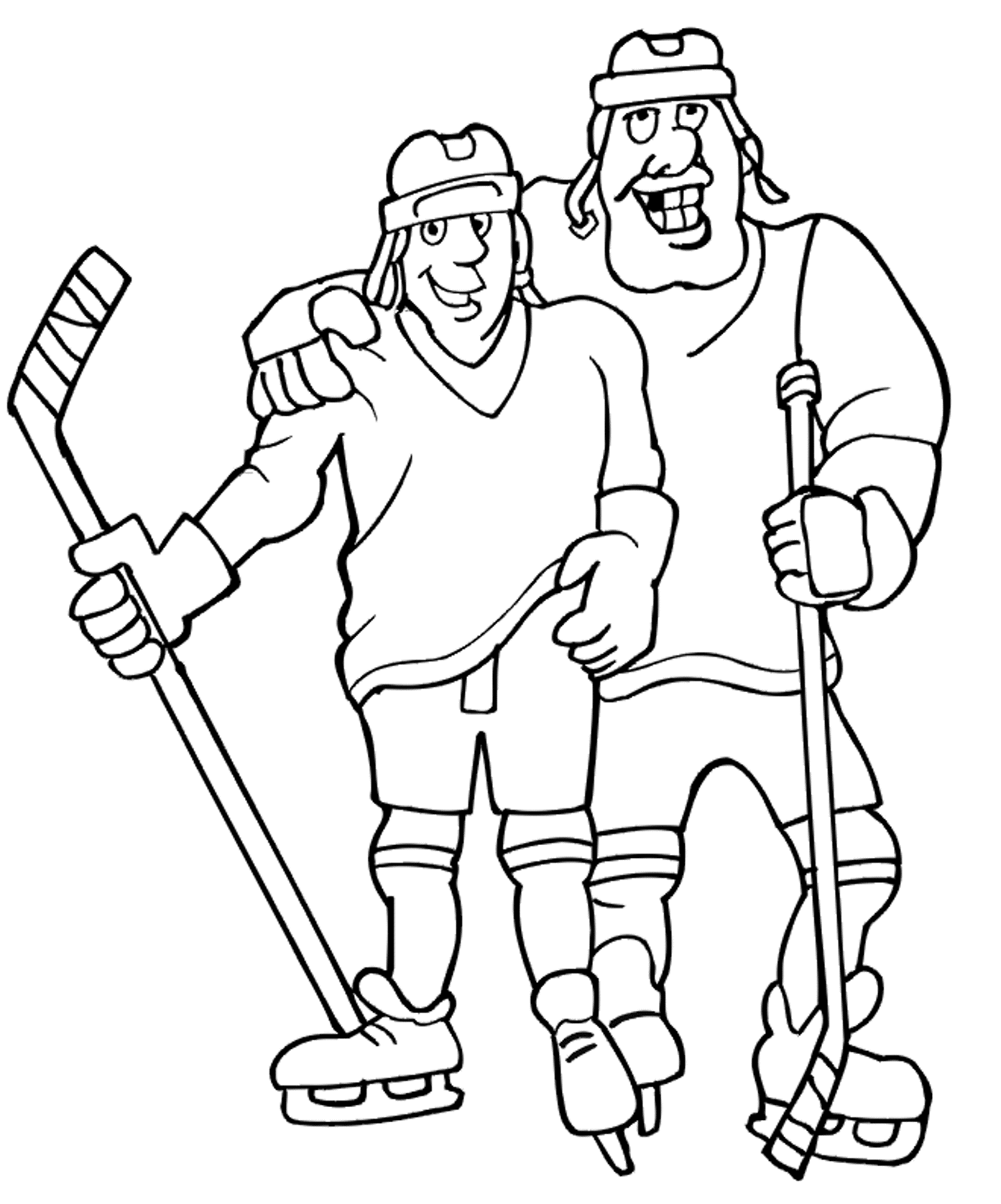 Lads Hockey Coloring Page