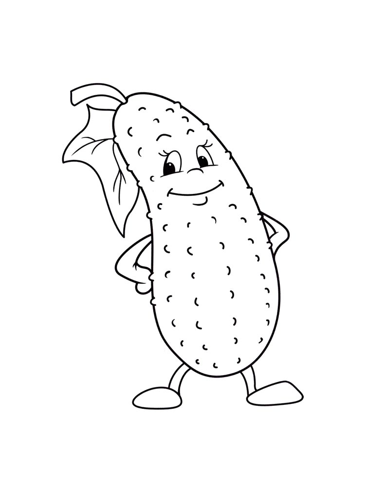 Lady Cucumbers Coloring Page