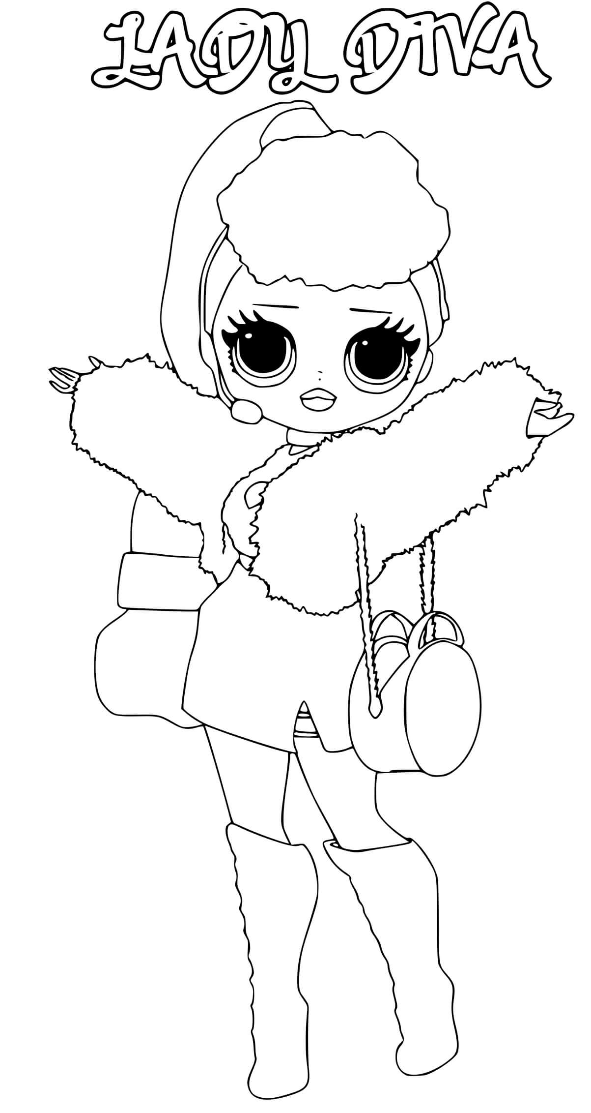 Lady Diva Lol Omg Coloring Page