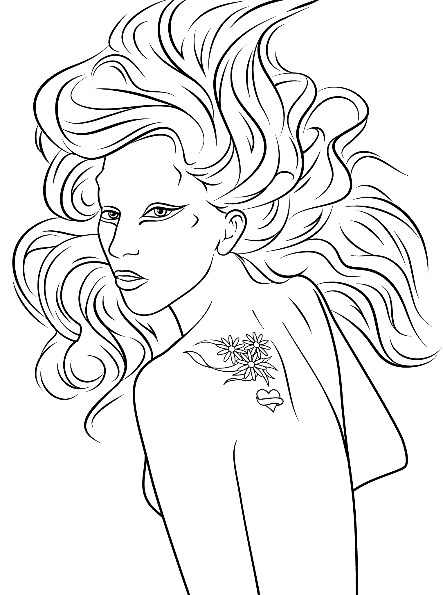 Lady Gaga Celebrity Coloring Page