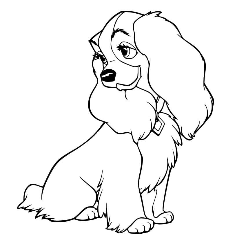 Lady is Pretty Coloring Page