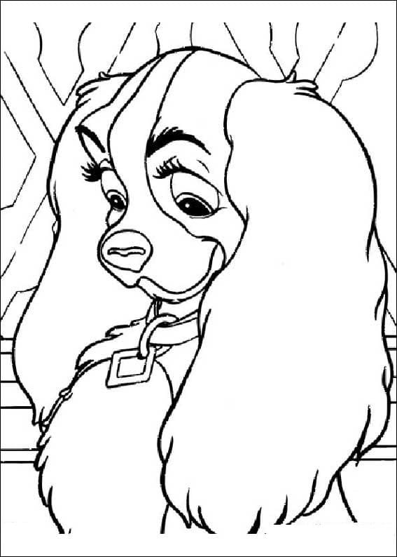 Lady with Necklace Coloring Page