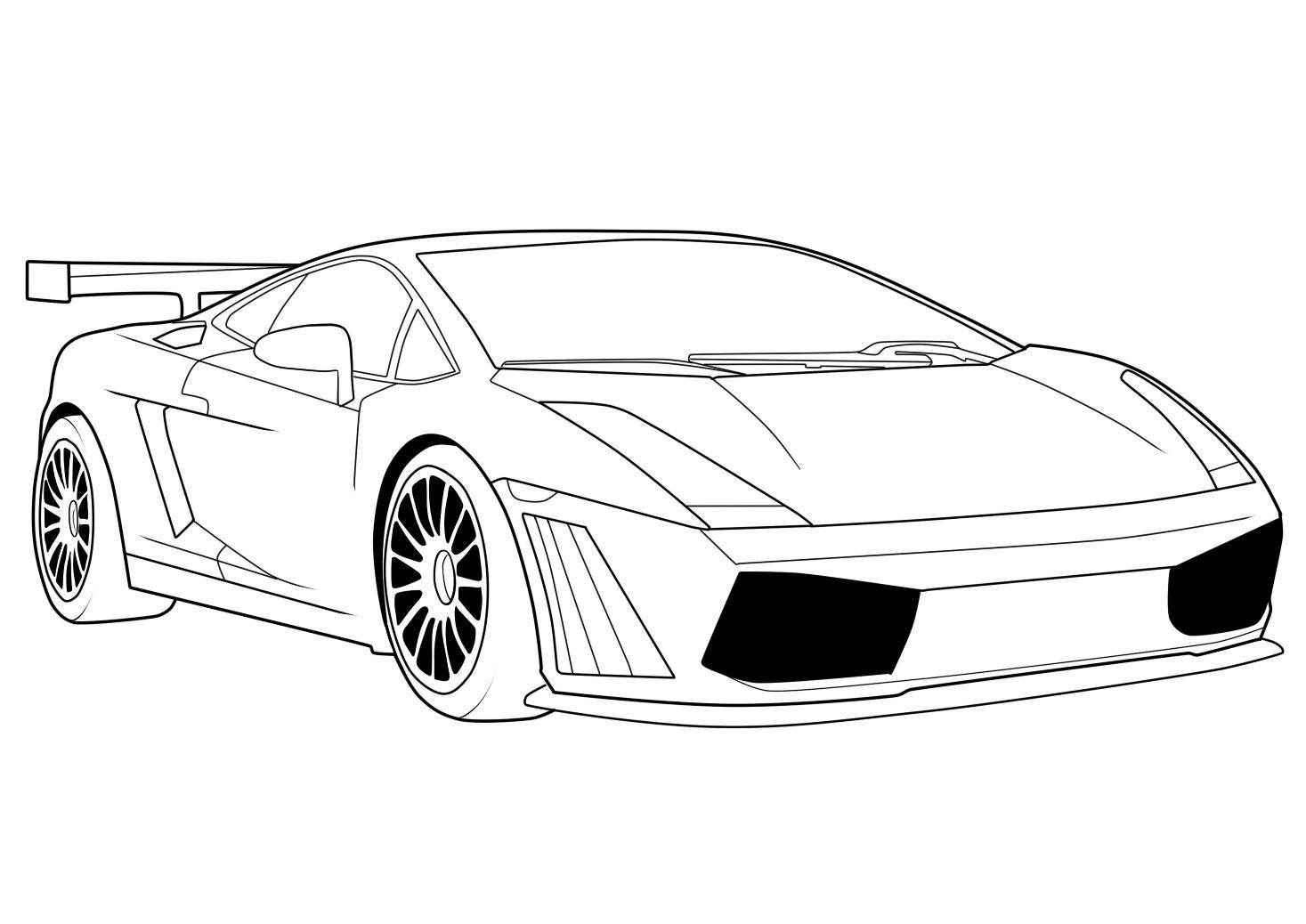 Lamborghini Cars Coloring Page