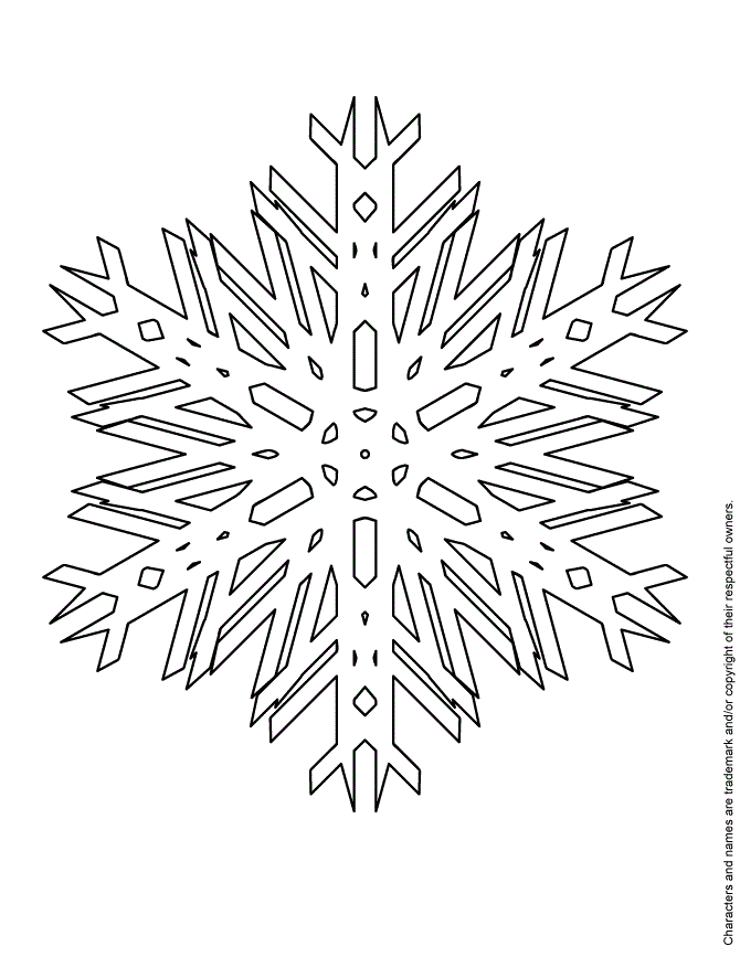 Large Snowflake Coloring Page