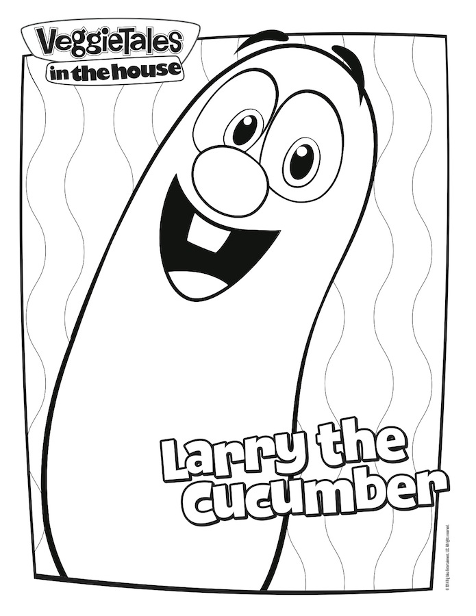 Larry The Cucumbers Coloring Page