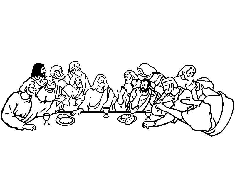Last Supper 2 Cool Coloring Page
