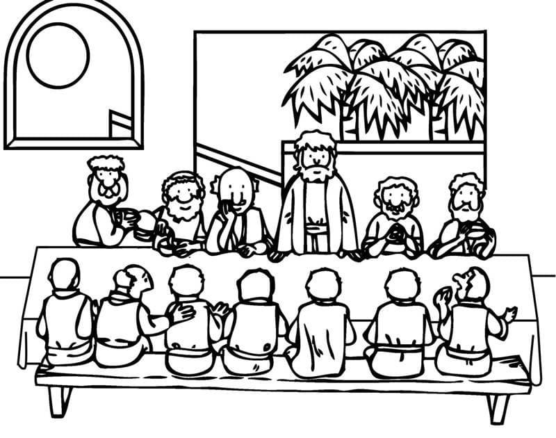 Last Supper 3 Cool Coloring Page
