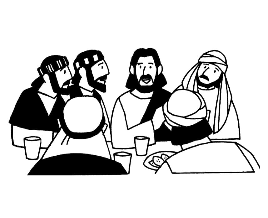 Last Supper 7 Cool Coloring Page