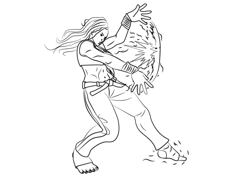 Laura from Street Fighter Coloring Page