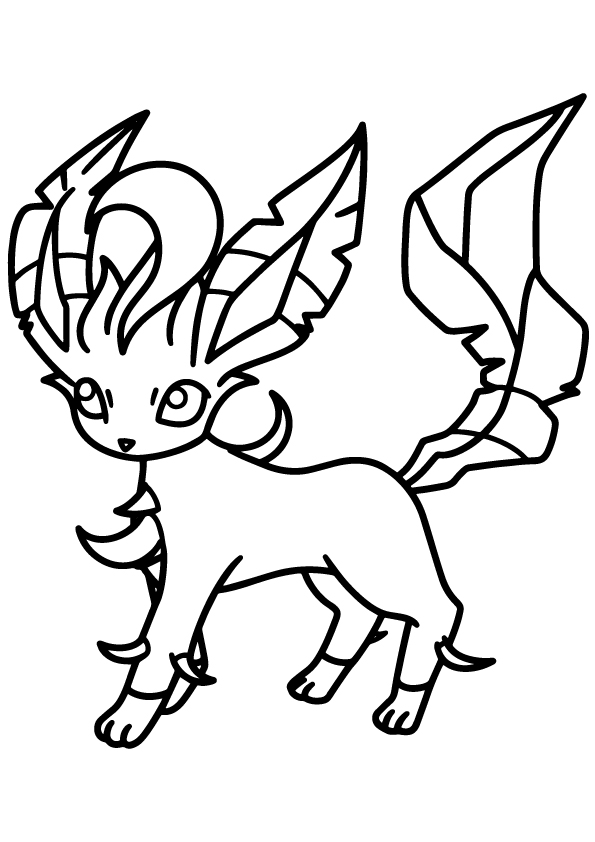 Leafeon Cute Coloring Page