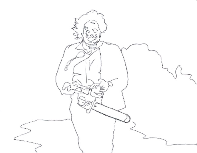 Leatherface Coloring Page