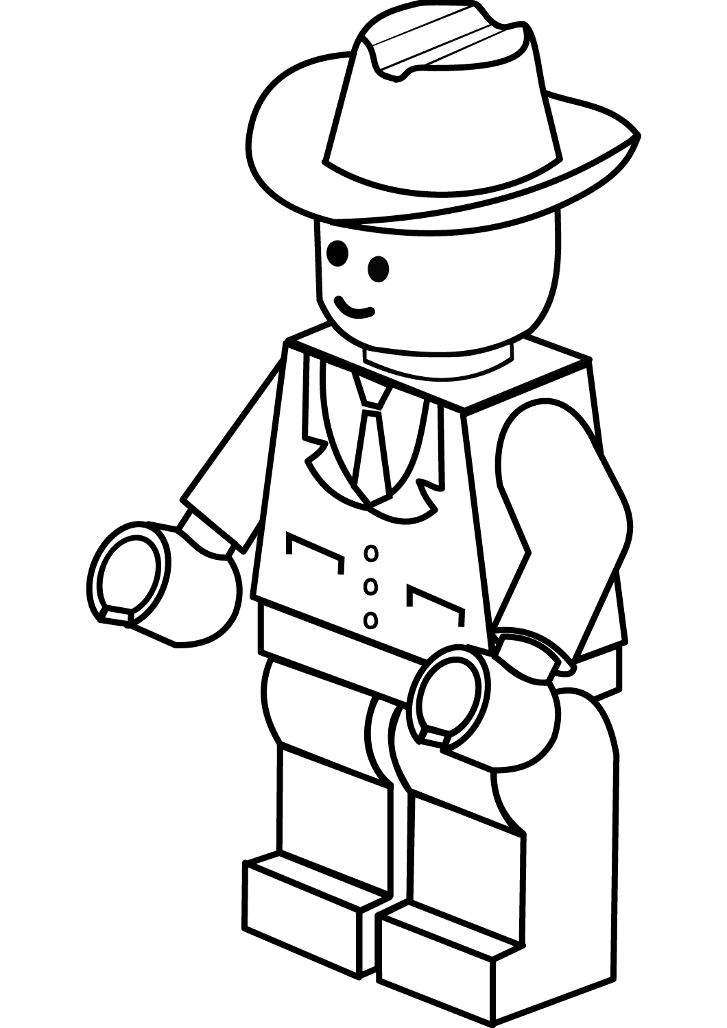 Lego Cowboy Coloring Page