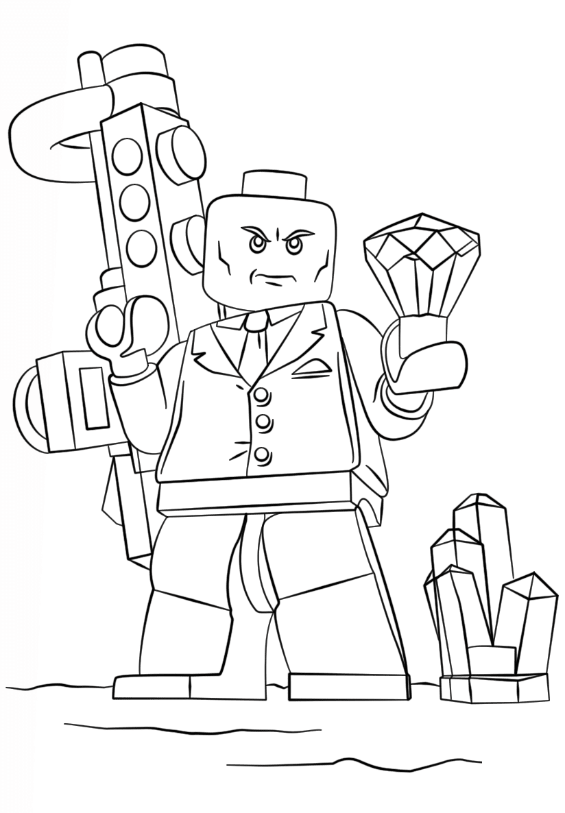 Lego DC Lex Luthor Coloring Page