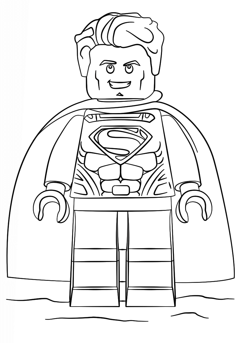 Lego DC Superman Coloring Page