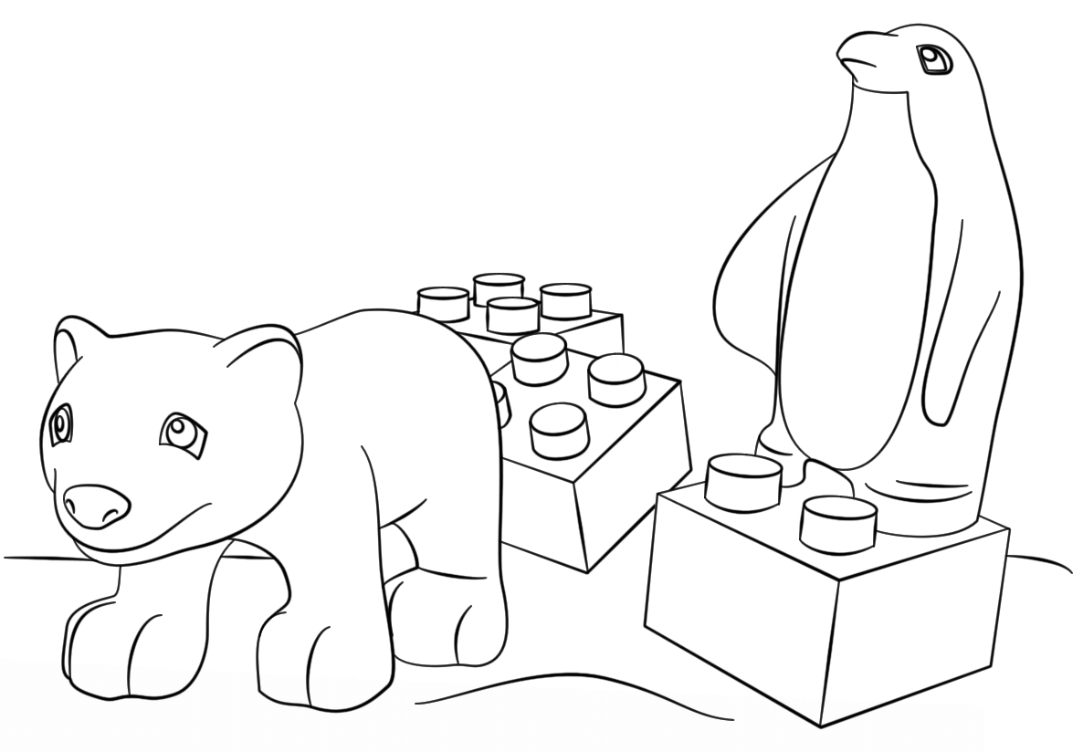 Lego Friends Animals Coloring Page
