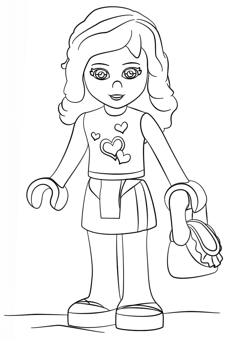 Lego Friends Olivia Coloring Page