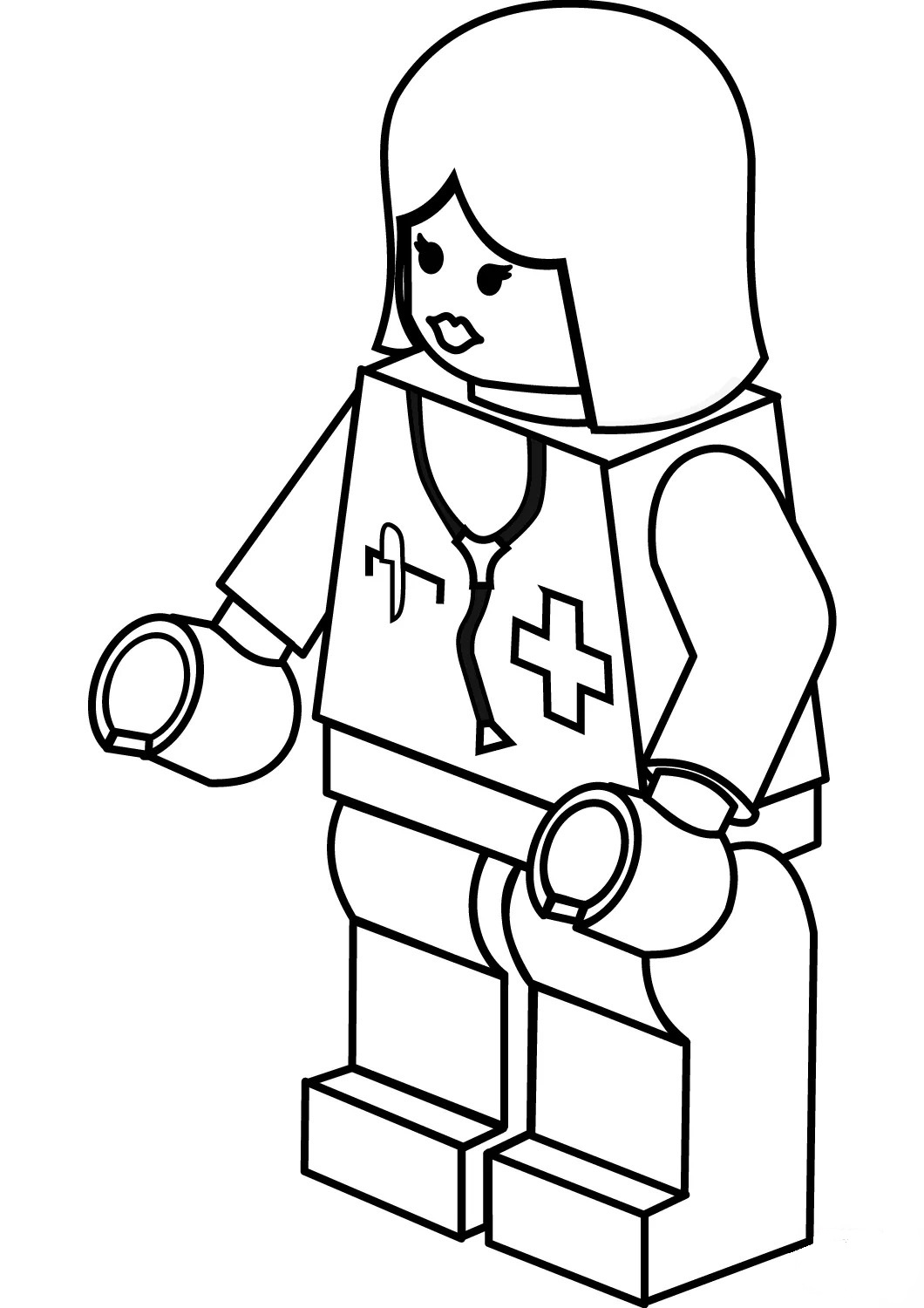 Lego Nurse Coloring Page