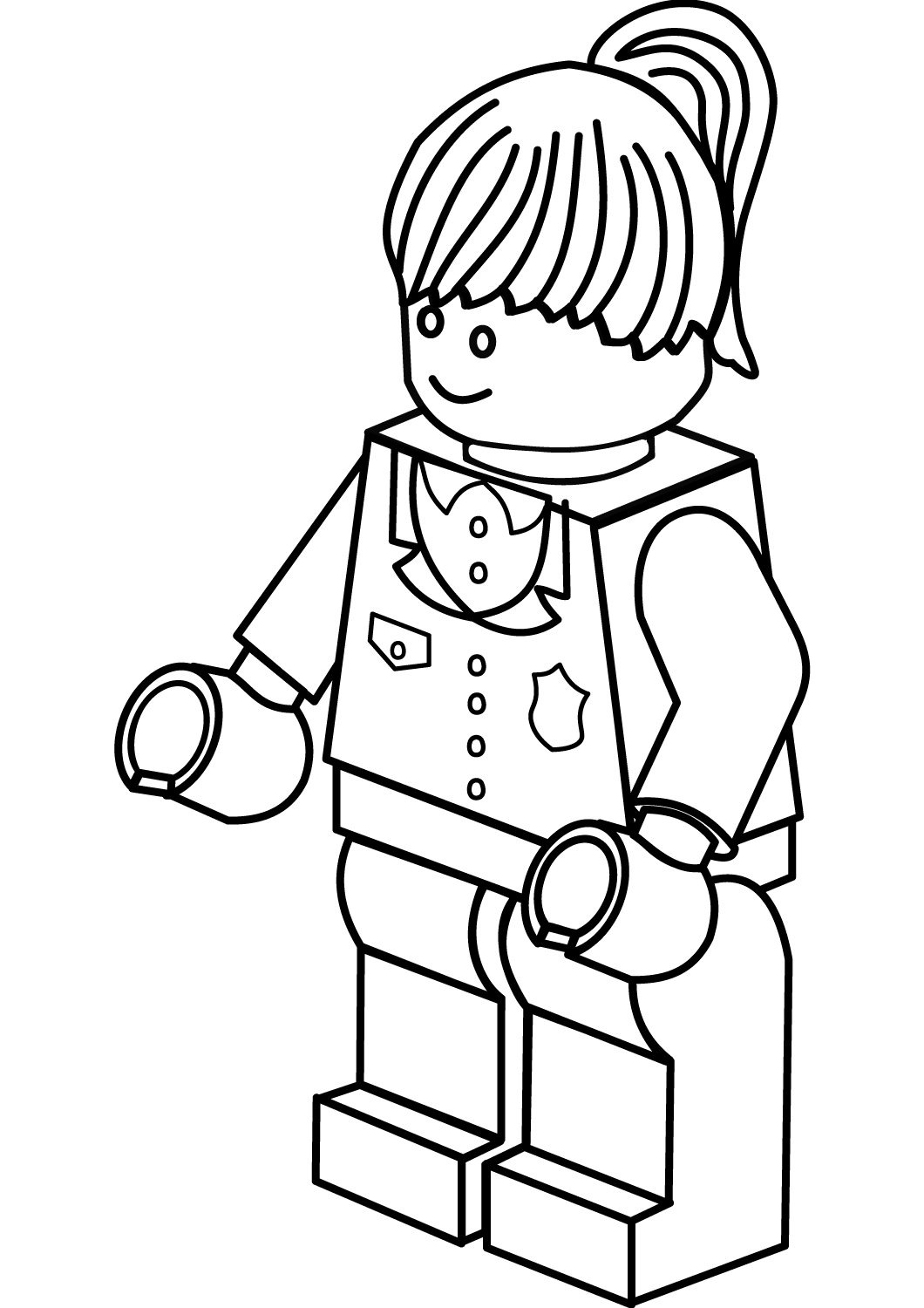 Lego Police Woman Coloring Page