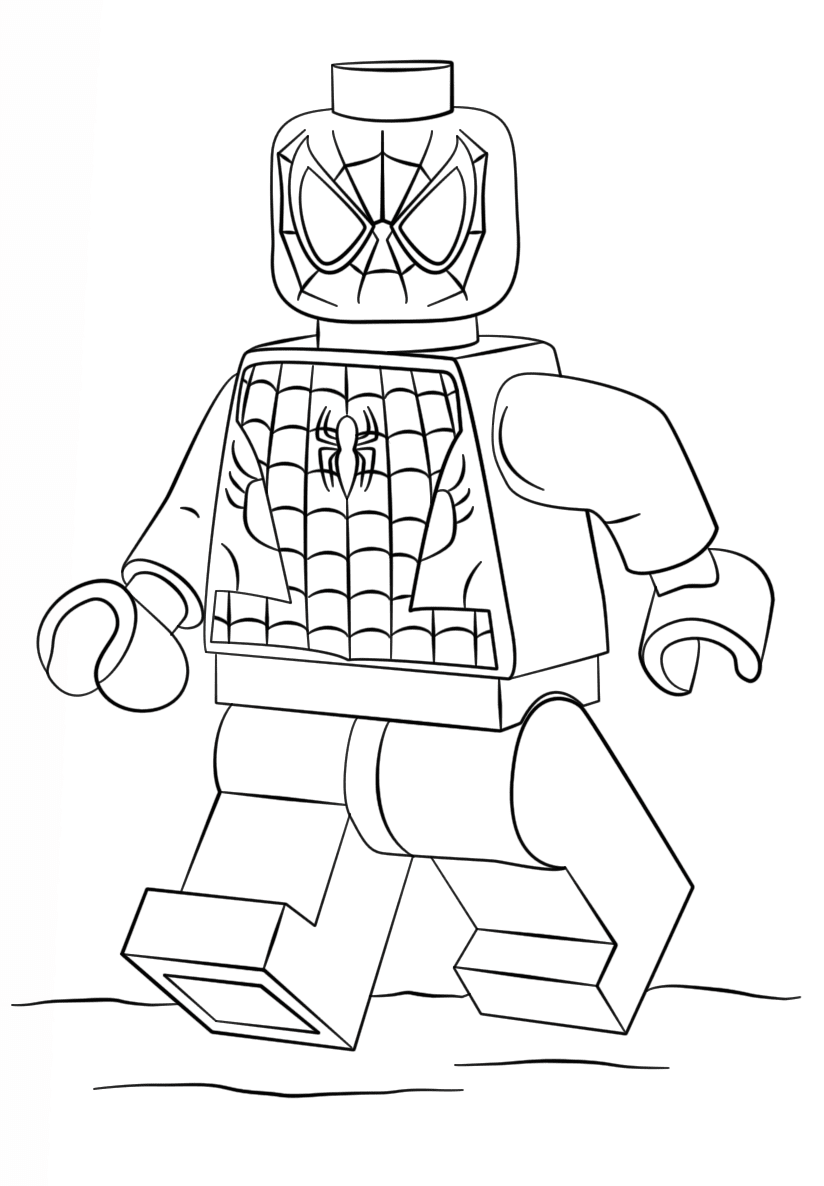 Lego Spider Man Coloring Page