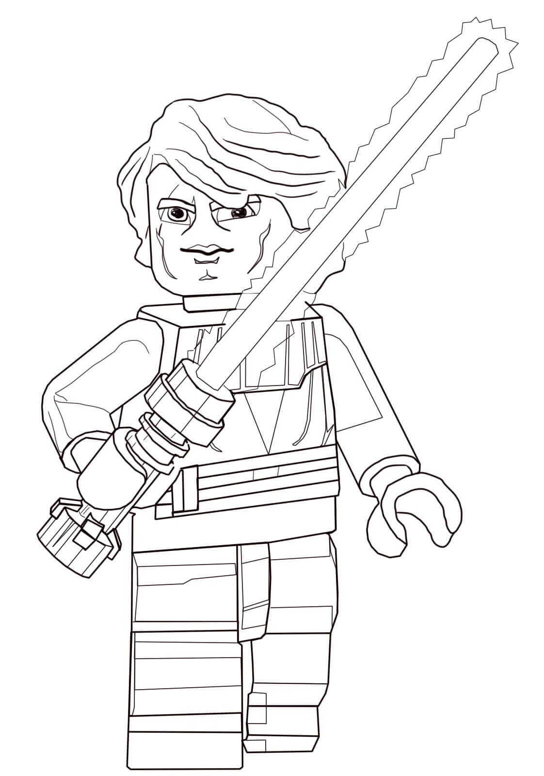 Lego Star Wars Anakin Skywalker Coloring Page