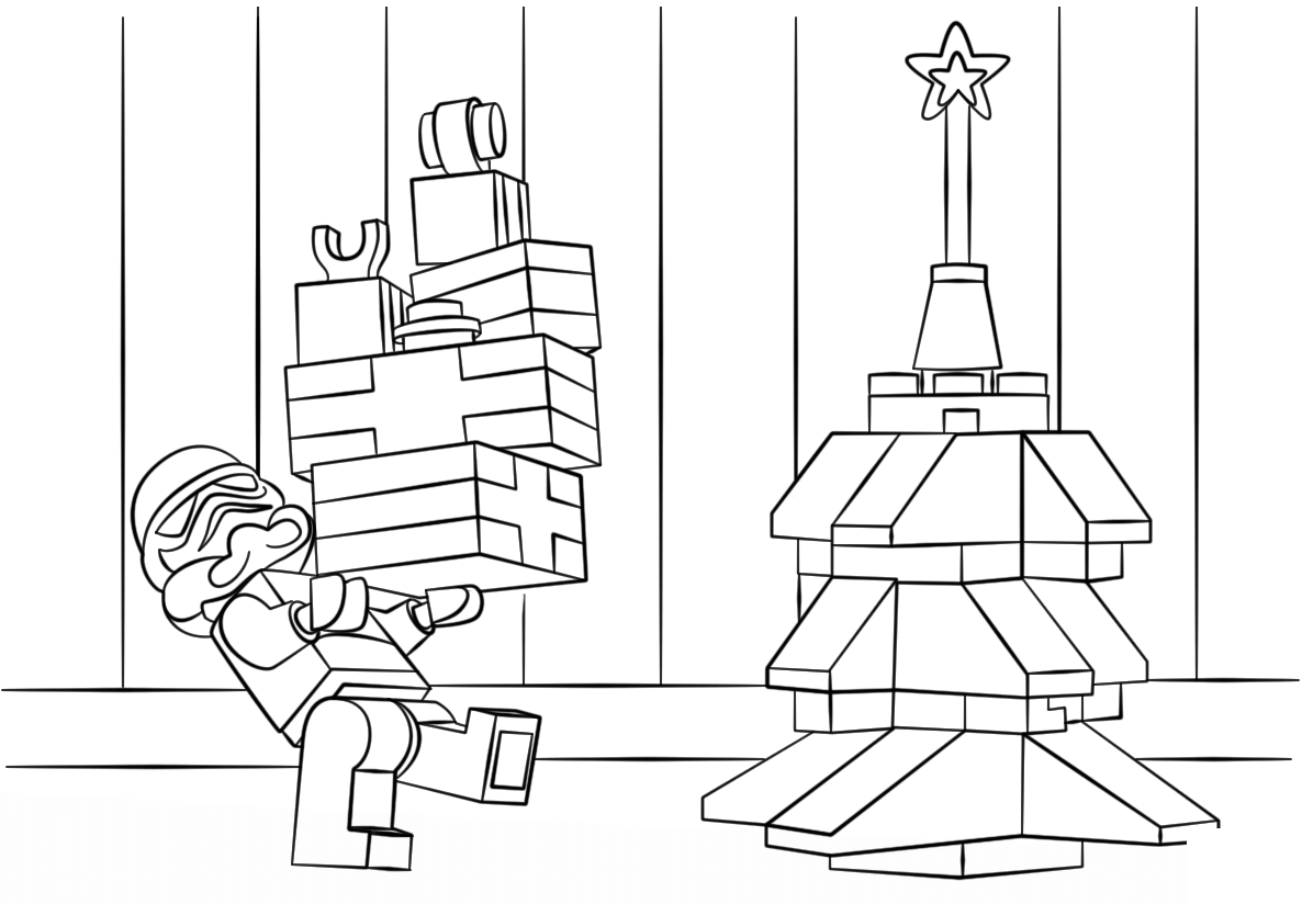 Lego Star Wars Clone Christmas Coloring Page