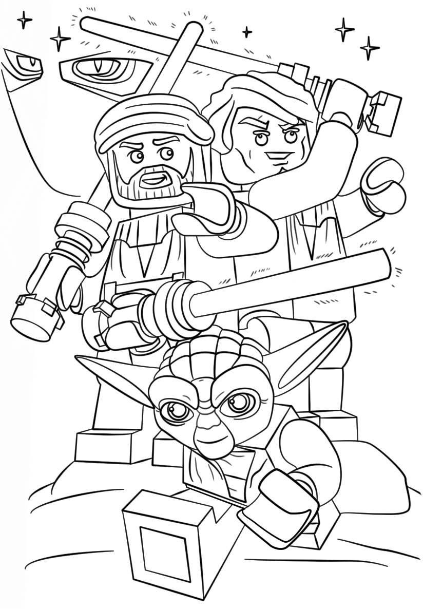 Lego Star Wars Clone Wars Coloring Page