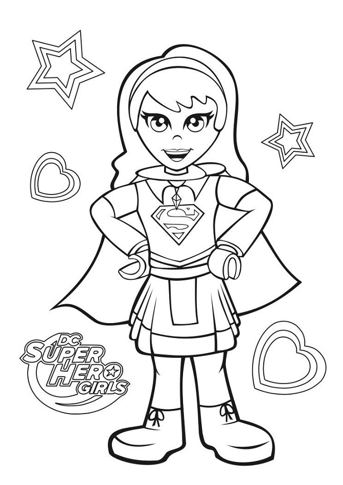 Lego Supergirl Coloring Page