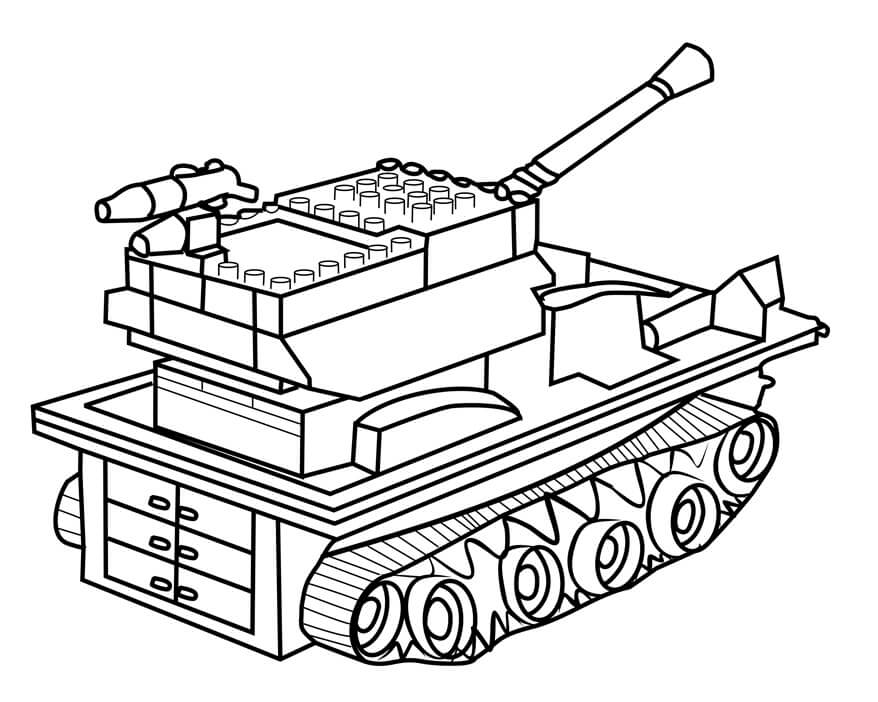 Lego Tank Coloring Page