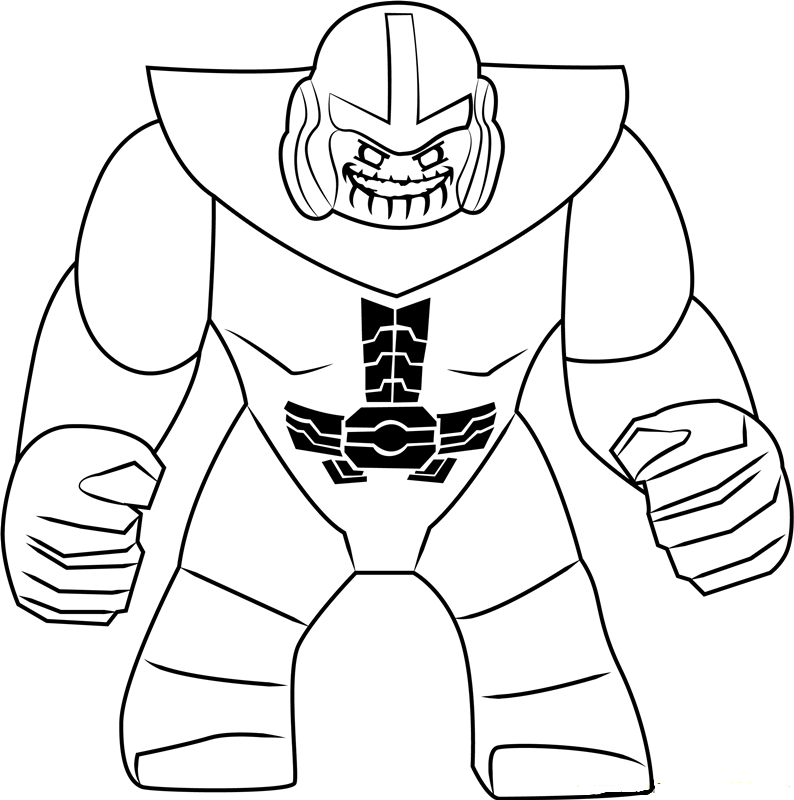 Lego Thanos Smiling Coloring Page