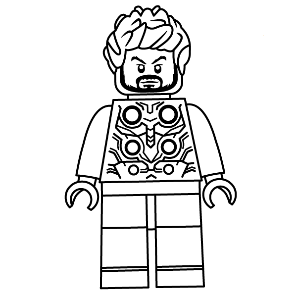 Lego Thor In Thor Ragnarok Coloring Page